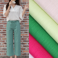 厂家直销12麻粘竹节细麻布禅服茶艺服面料坐垫面料亚麻布80色可选