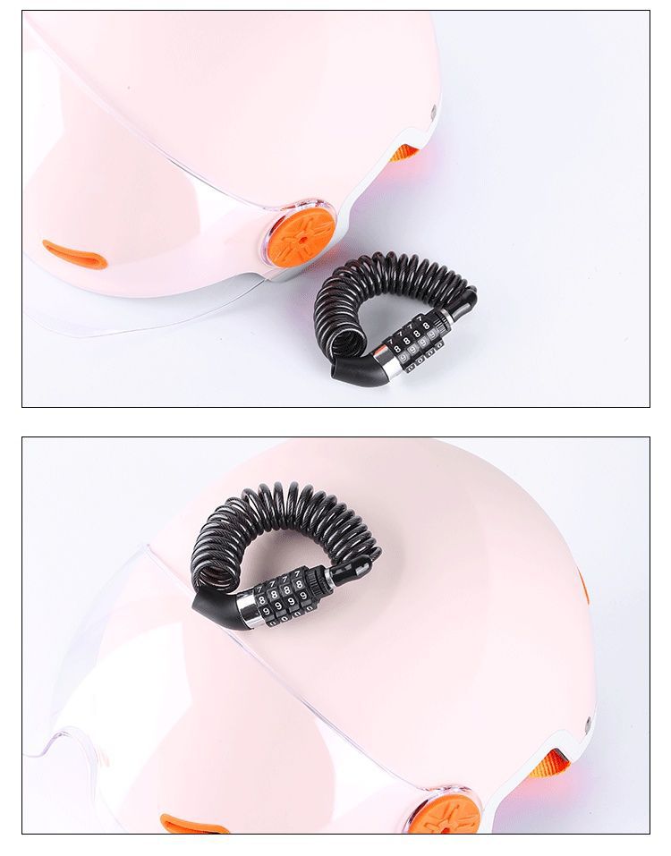 Bicycle Lock, Steel Wire Lock, Chain Lock, Mountain Bike, Motorcycle Anti-Theft Password Lock, Steel Wire Rope Lock, Helmet Lock Accessories