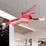 别墅美容院展厅飘带灯吊灯酒店大堂民宿造型创意装饰灯具轻奢家居