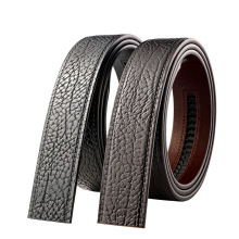 跨境爆款野牛皮纹皮带身自动扣带条整张牛皮时尚百搭皮带宽3.5cm