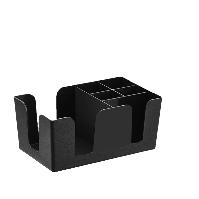 Caja de almacenamiento multifuncional, estante de almacenamiento de vasos de papel y pajitas para tienda de té con leche, caja de almacenamiento para bar y cafetería, personalización