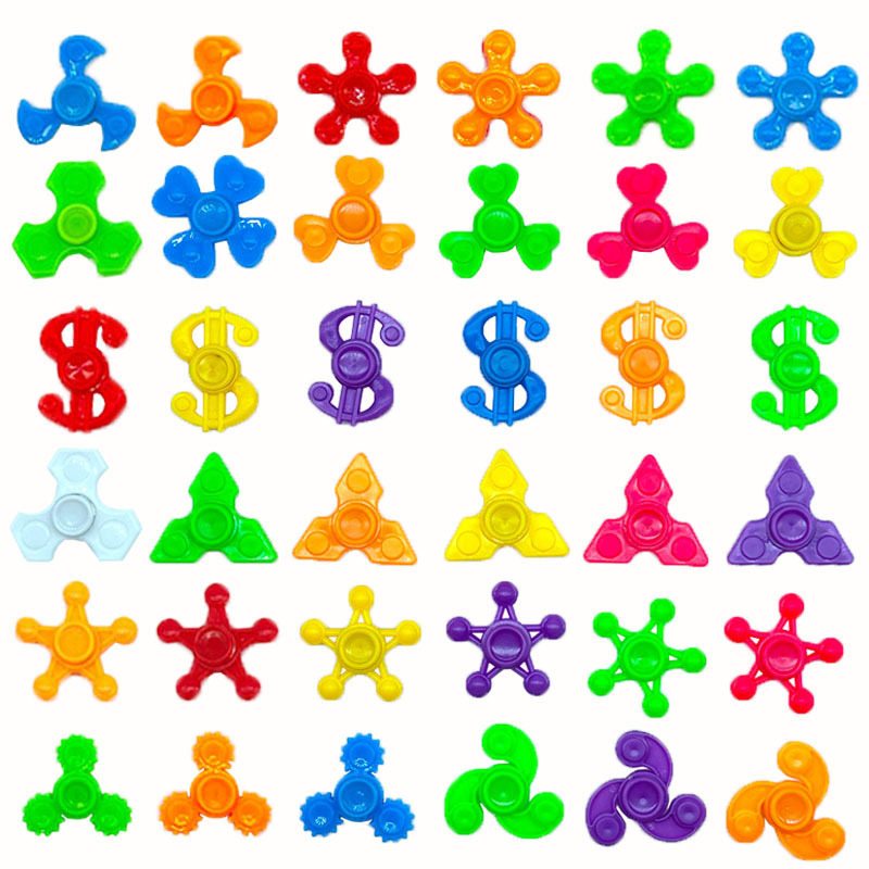 Mini Plastic Fingertip Spinner Student Finger Spinner 4cm Colorful Small Capsule Toy Educational Stress-Relief Toy