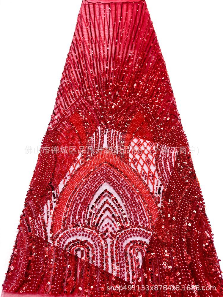 Nuevo arcuado diamante pesado tela de perlas de clavos foto de boda alta figura delgada tela de vestido de coda de pez