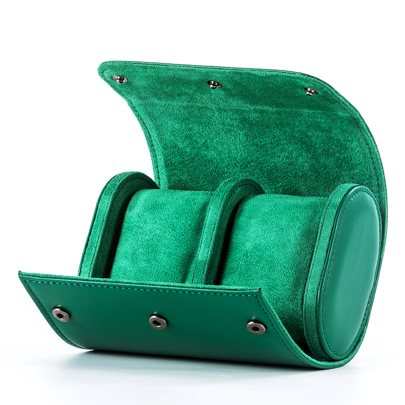 Bolsa de almacenamiento de viaje pu cuero pulsera joyería reloj caja en stock color portátil reloj bolsa reloj caja de almacenamiento