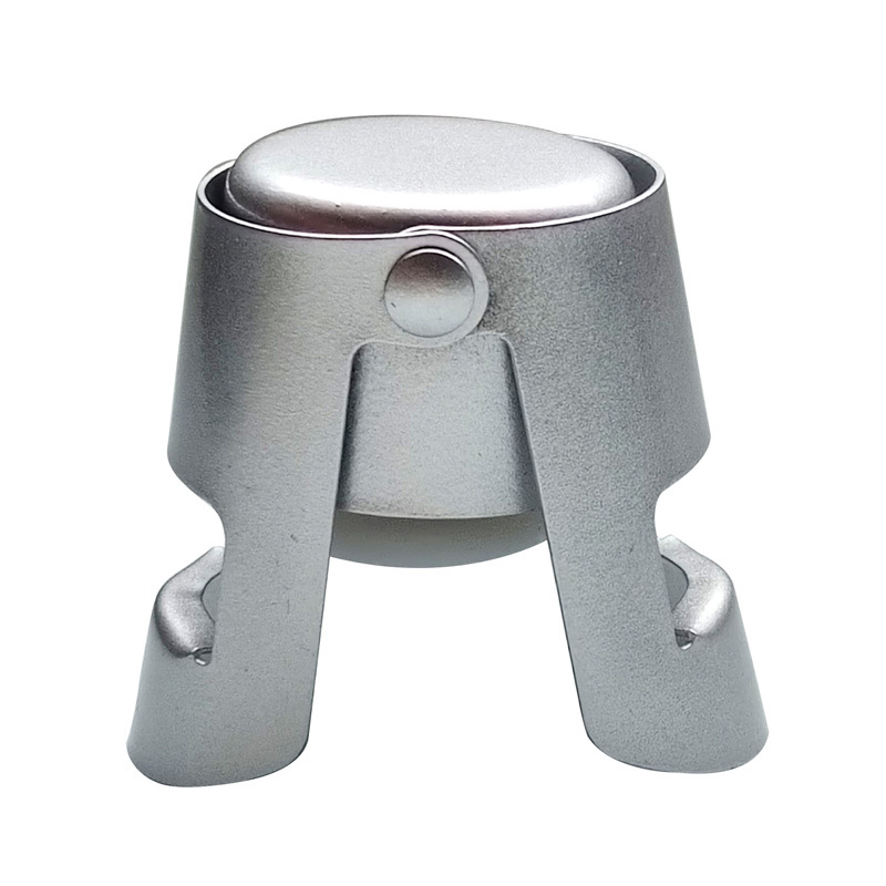 맞춤형 스프레이 페인트 실버 스테인레스 스틸 샴페인 스토퍼 - 짧은 캡