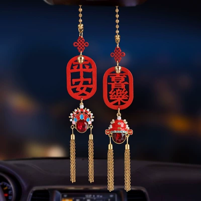 Guofeng Car Pendant Ping An Happy Car Rearview Mirror Pendant Peking Opera Fengguan Safe Road Car Pendant (Car hanging) - peace-happy-fengguan-pendant
