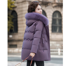 棉服妈妈2025新款加厚洋气中长款冬季棉衣冬装外套中老年棉袄女装