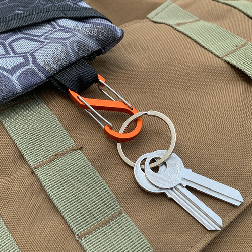 Two-way backpack hook buckle high quality bold S-shaped carabiner 8-character buckle small aluminum alloy quick-hook buckle EDC