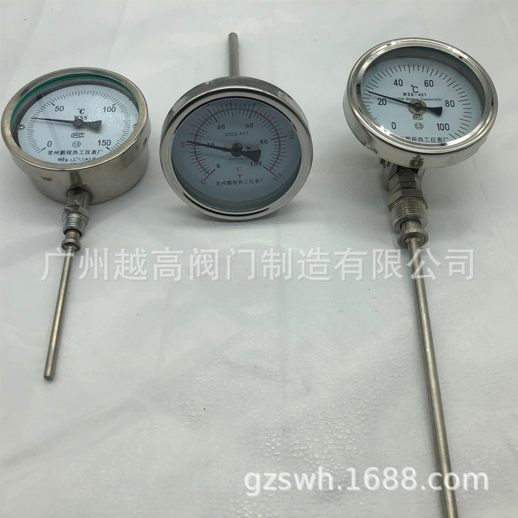 防爆不锈钢双金属温度计 不锈钢耐震电接点双金属温度计天湖 红旗