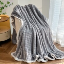 跨境直供泡泡兔绒毛毯珊瑚绒休闲空调毯双面绒四季午睡沙发盖毯子