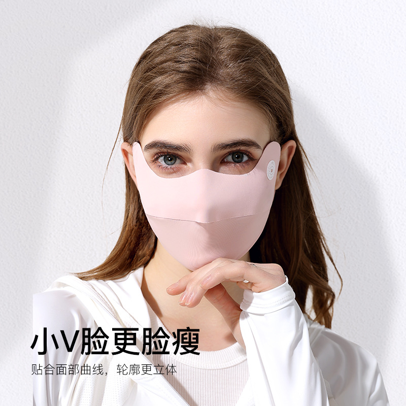 Summer new seamless ice silk mask women's outdoor shading eye corner sun mask breathable face small XKZ54