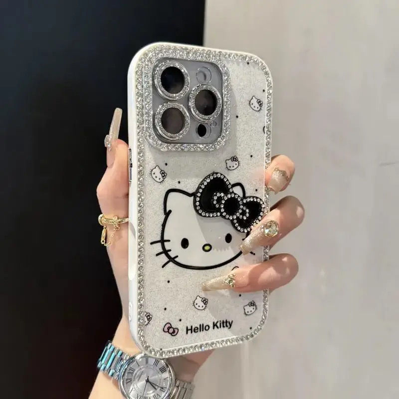 新款卡通KT猫蝴蝶结适用iPhone16手机壳苹果15promax可爱14/13硬|undefined