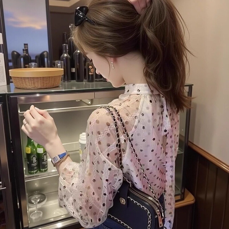 Korean-Style Thin Chiffon Shirt for Women, 2026 New Model, Beautiful Blouse with Loose Design, Unique and Versatile, Age-Reducing Top Korean-Style Thin Chiffon Shirt for Women, 2026 New Model, Beautiful Blouse with Loose Design, Unique and Versatile, Age-Reducing Top