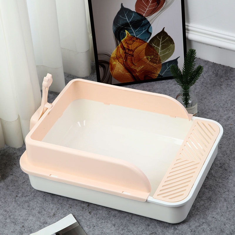 Super gran lavabo de arena para gatos semicerrado tipo inodoro para gatos grueso caja de arena para gatos para evitar salpicaduras externas para enviar arena para gatos artículos para mascotas