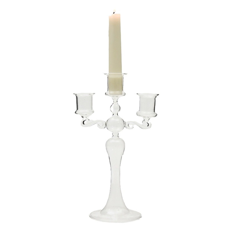 Creativo francés candelabro de cristal cena romántica con velas color vela decoración del hogar boda accesorios tiro