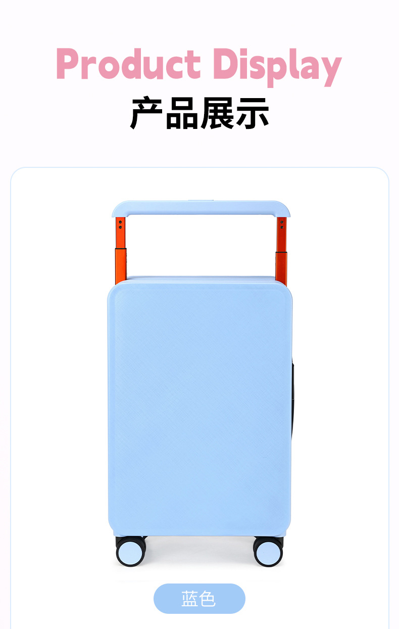 Vali nhựa PC 20 inch bánh xe vòng bi thật, vách ngăn đôi, màu cam — Injection Molding PC Double vách ngăn với túi lưới màu cam chi tiết 28