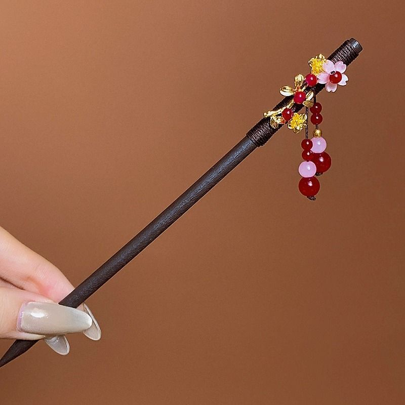 Nuevo estilo chino flange flores alfileres de cabello de alta calidad mujer cabeza trasera alfileres de cabello chino cheongsamos alfileres de cabello tocado