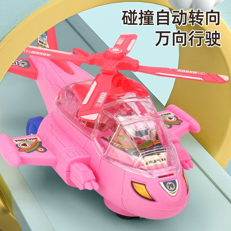 Los niños eléctrico universal modelo de simulación helicóptero colorido música cuerda ligera aviones juguete puesto al por mayor
