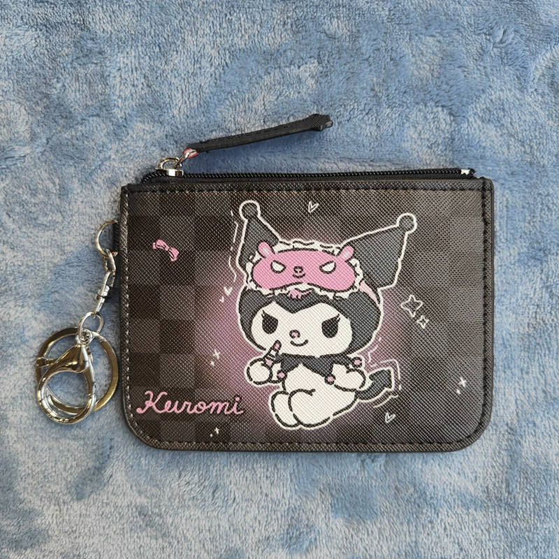 Cartoon card holder, wallet, work keychain with key