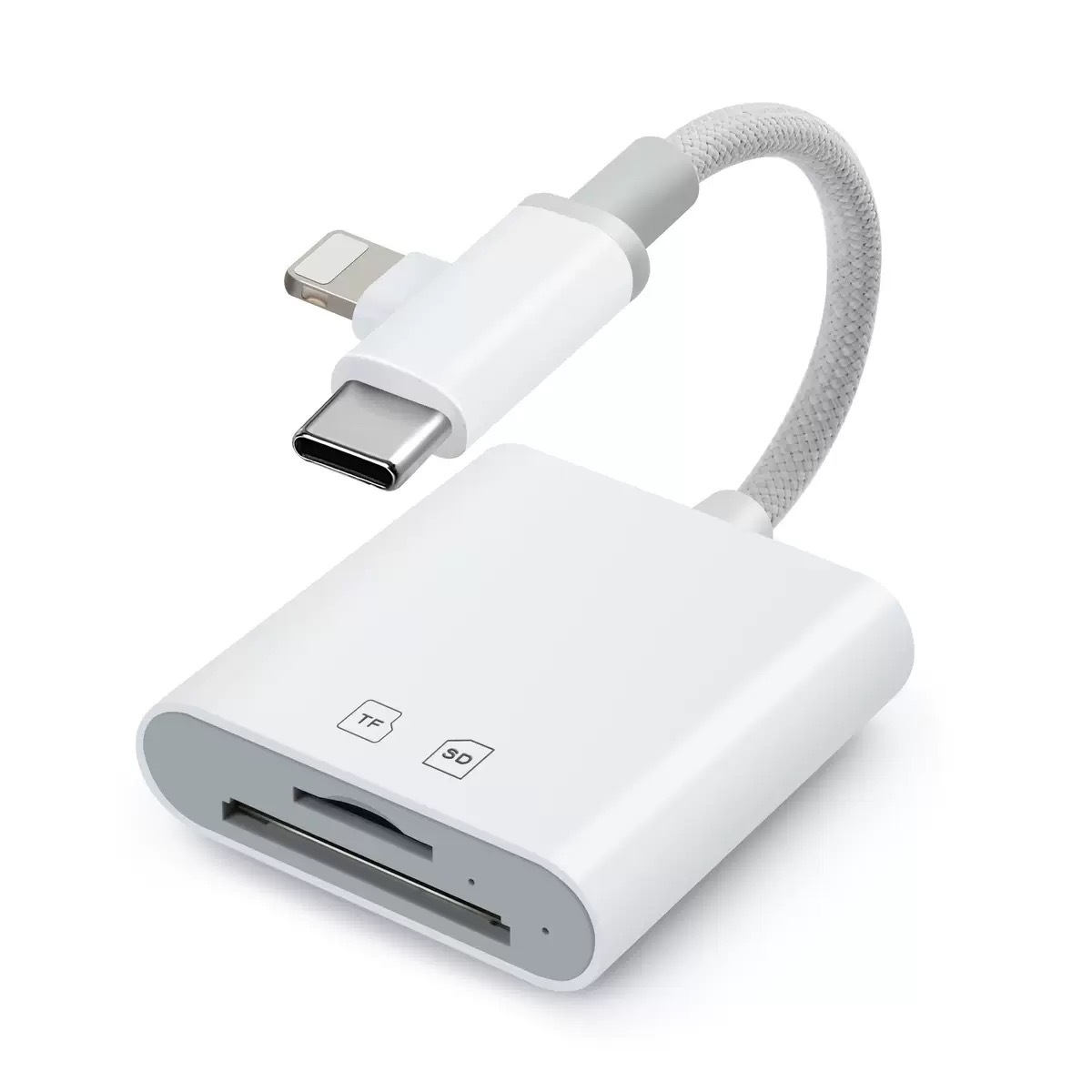 Aplicable a Pingguo lector de tarjetas de teléfono móvil SDTF dos en uno convertidor universal tableta OTG línea de transmisión