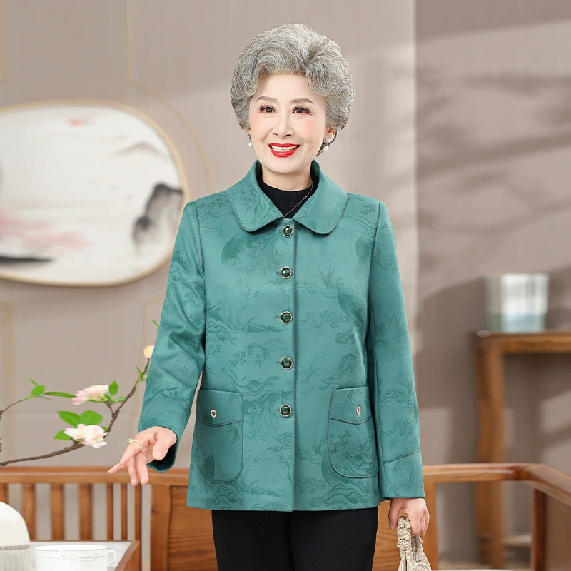 Осенняя куртка с длинным рукавом для мамы, 60 лет