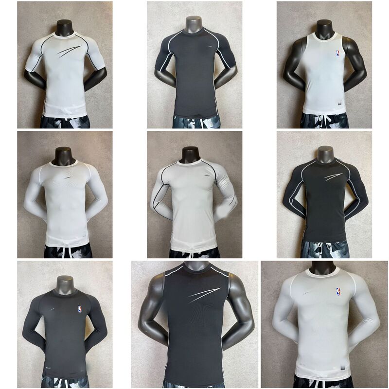 Ice silk tight-fitting clothing for men and women, quick-drying, high-elasticity, breathable, suitable for sports, running, cycling, and training, available in stock from the source factory for wholesale Ice silk tight-fitting clothing for men and women, quick-drying, high-elasticity, breathable, suitable for sports, running, cycling, and training, available in stock from the source factory for wholesale
