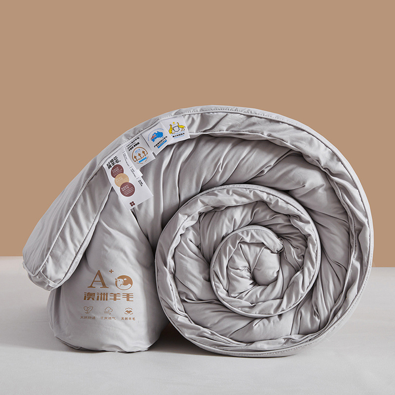 High-end Australian wool quilt, thickened 5kg winter quilt, warm pure wool duvet, all-season spring and autumn bedding
