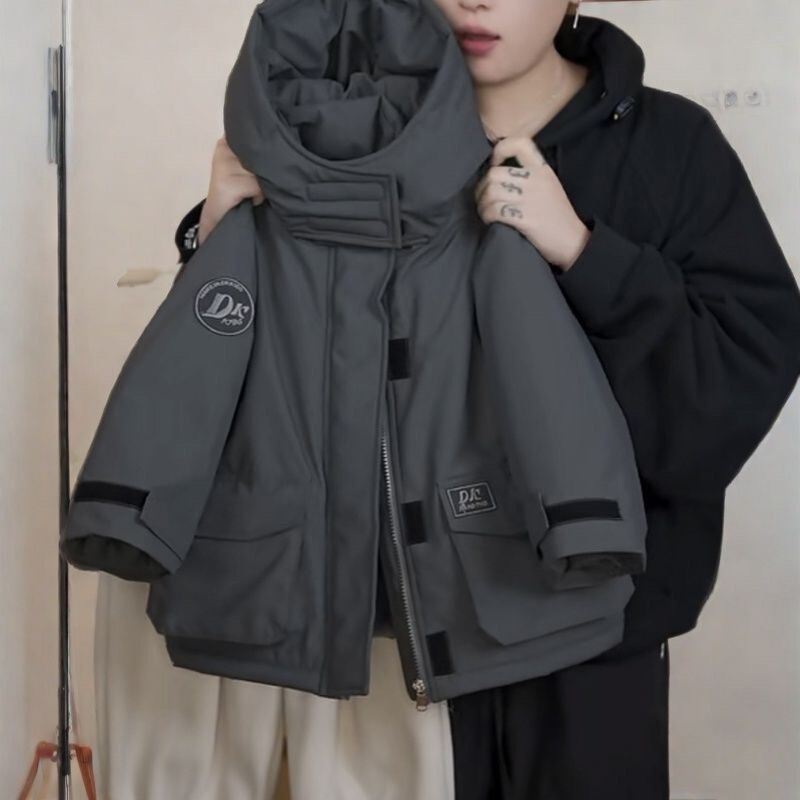 Children's Autumn and Winter Fleece Parka Jacket for Boys, Stylish Thick Warm Cotton Coat for Older Kids, Trendy Little Boys