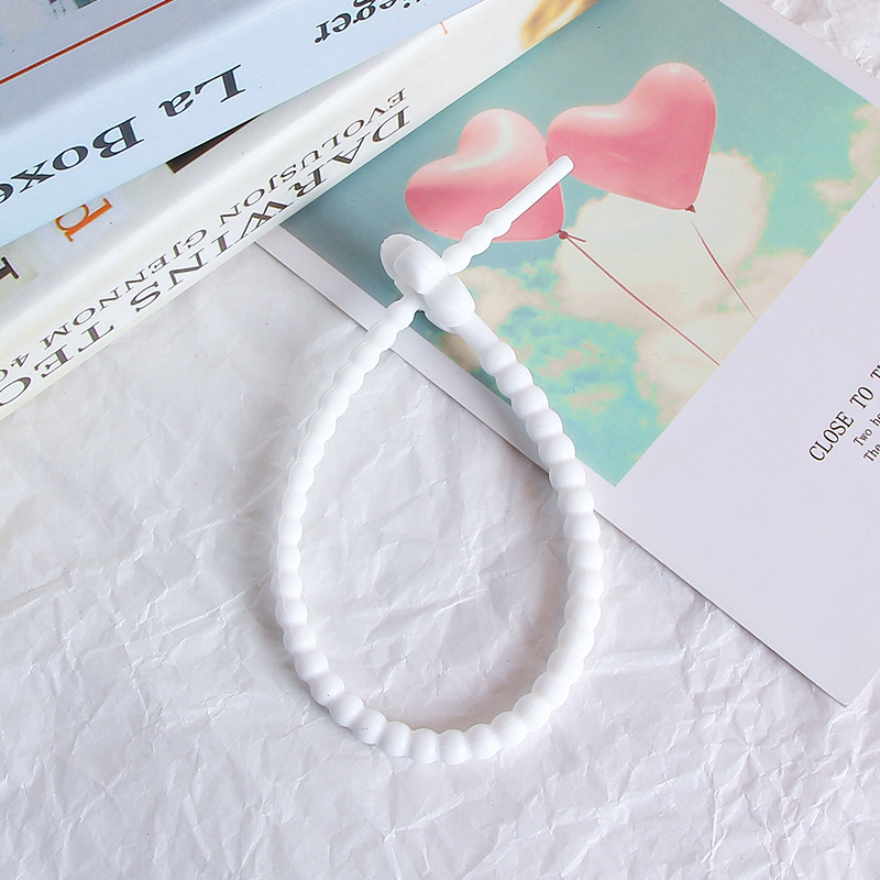 25cm colorido pequeña flor de silicona cuerda DIY joyería llavero accesorios auto-bloqueo cordón Correa cordón corbata