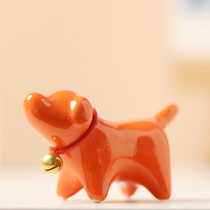 Cerámica lindo cachorro decoración mascota juego de té placa vista decoración de escritorio juego de té accesorios Casa Animal artesanía creativa