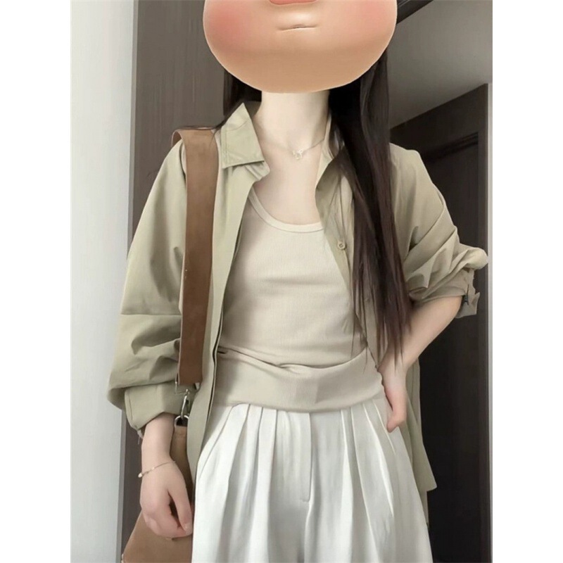 ゆったりとしたカジュアルな日焼け止めカーディガンのシャツの上着の夏の新型のデザイン感があります。|undefined