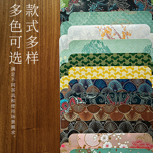 Chinese Zen Double-Sided Cloud Satin Waterproof Tea Mat Table Flag Accessible Luxury Retro Tea Table Tea Table Tea Mat Classy Tablecloth Pad