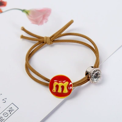 Creative hair rope with letters, cute beads, wholesale, European style, simple and elegant design