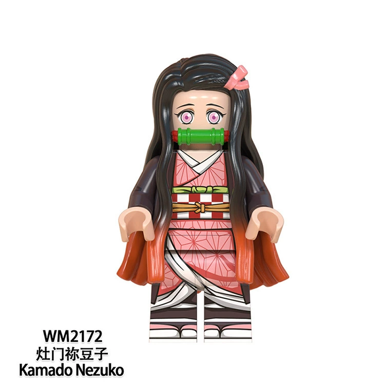 WM 6116 Anime Board Mini Figures Set 4.5cm Tanjiro Nezuko Giyuu Shinobu Rengoku Akaza Zenitsu Inosuke