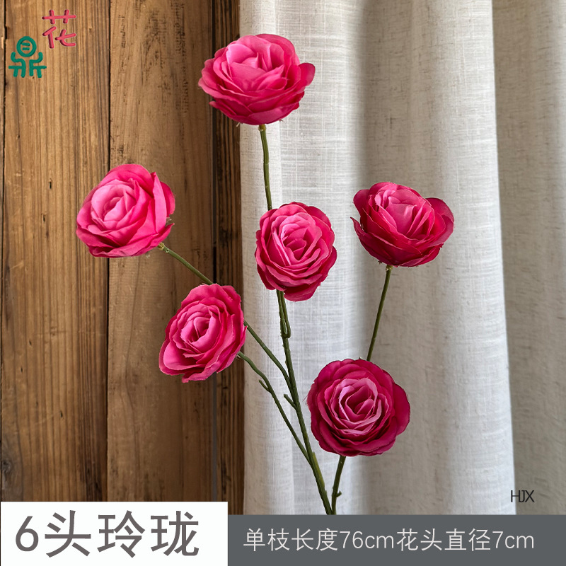 6개의 머리 Linglong HJX 로즈 레드