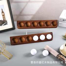 木质高尔夫球收藏展示架家居桌面摆件分格收纳陈列架乒乓球置物架