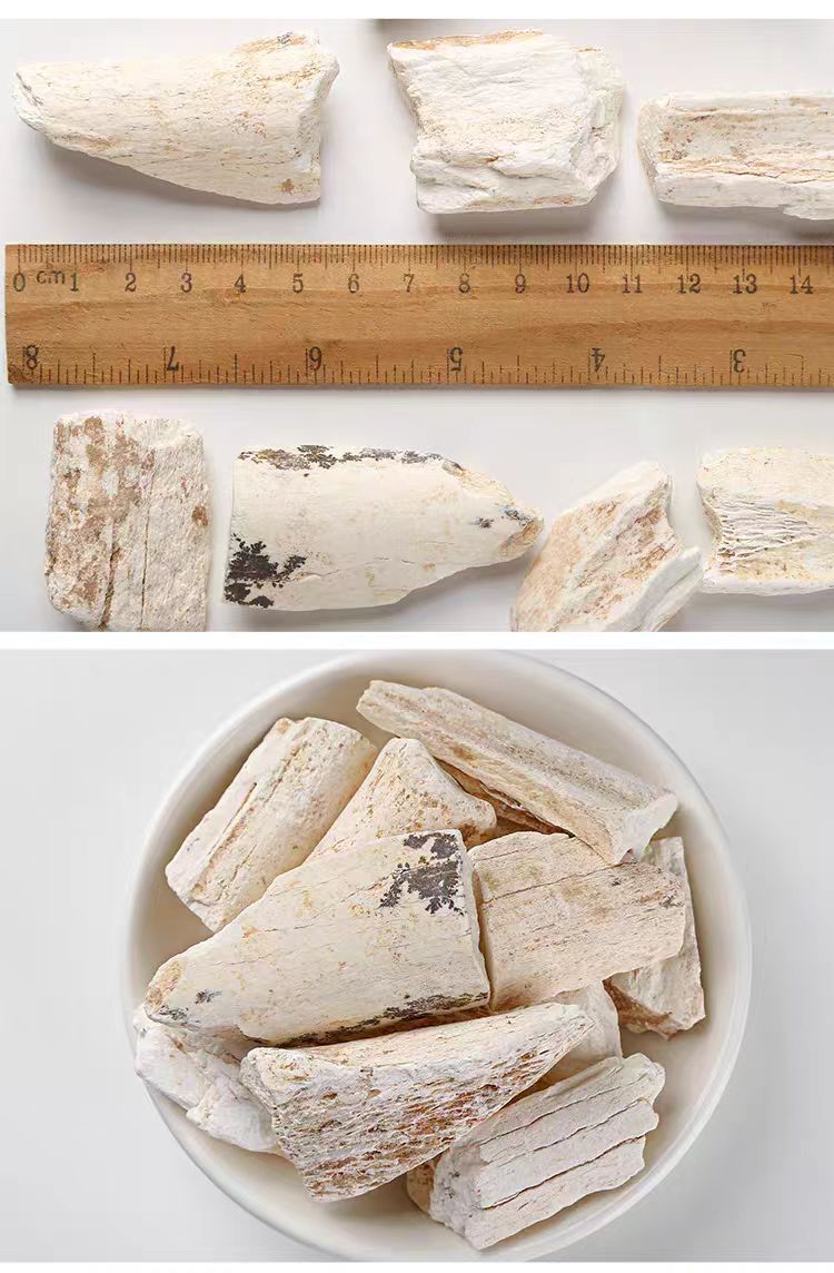 Long Gu (Fossilized Bone) — Dried Mineral Herb for TCM Decoction & Herbal Formulas preparation