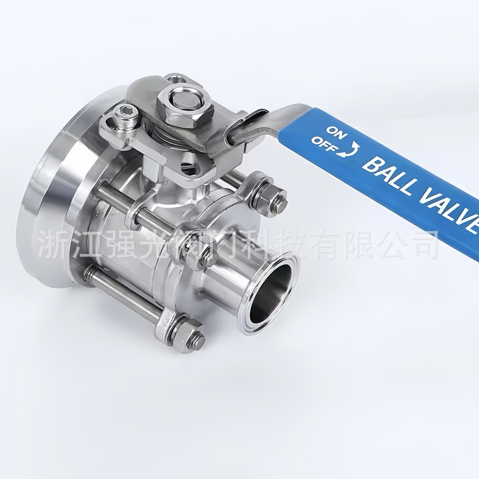 304/316L高洁净快装卡箍卫生级食品级不锈钢气动无滞留釜底球阀