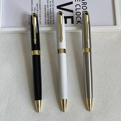 跨境爆款金属圆珠笔中油笔现货热销旋转出芯签字笔商务广告礼品笔