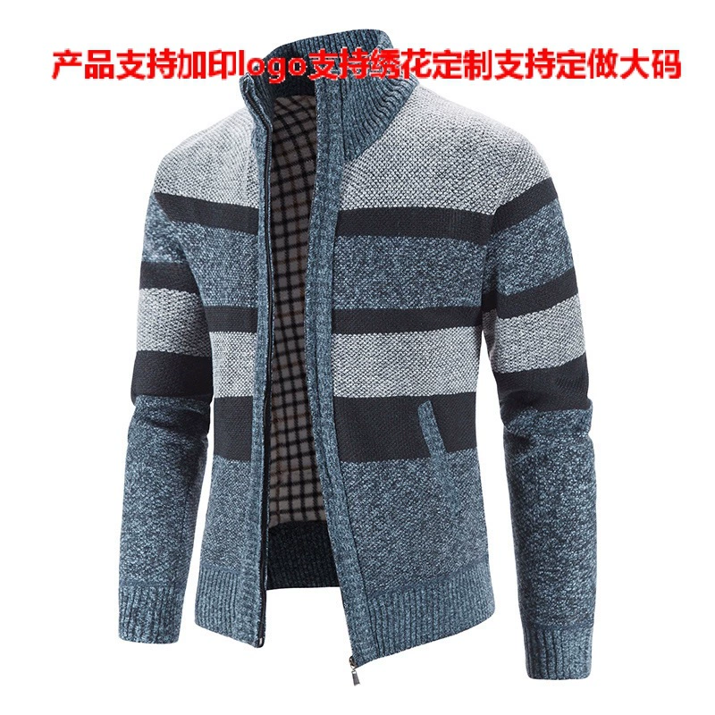 Demi-season fleece cardigan, sweater, knitted T-shirt for leisure, jacket, increased thickness, oversize