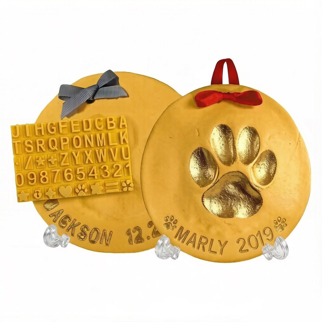 노란색(잉크패드 2팩 + 프리스탠드 + 골드페인트 + 브러쉬 + 몰드박스 + 레터몰드 + 리본)