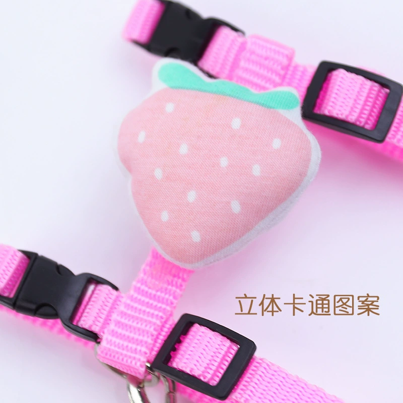 Pet cat traction rope cat leads the rope anchor chain cartoon pattern to prevent break free of adjustable cat ropes walking cat ropes
