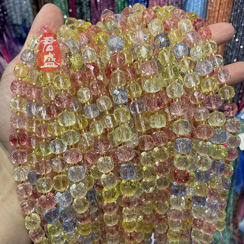 Optimized Colored Topaz Crystal Cut Square Beads Scatter Half-Finished Bracelet Bead DIY Jewelry Accessory Wholesale