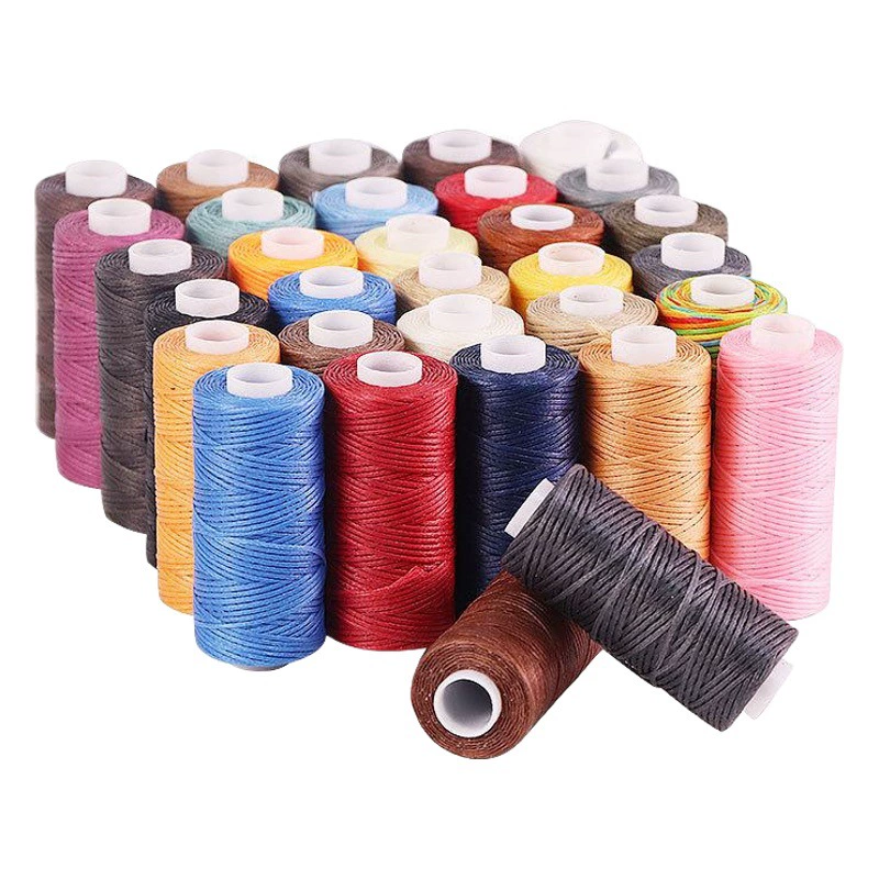 DIY ручной работы разноцветная нить восковая нить плетеная нить плоская восковая веревка нить 150D ходячая лошадь полиэстер игла для одежды кулон швейная нить