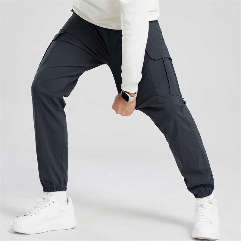 Thin Work Pants for Men, High Elasticity, Multi-Pocket, Solid Color, Loose Casual Pants, Outdoor Men's Work Pants Thin Work Pants for Men, High Elasticity, Multi-Pocket, Solid Color, Loose Casual Pants, Outdoor Men's Work Pants