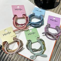 2023 New Dopamine Braided Hair Tie High Elastic 4-Packs Hairband Simple Cute Sweet Hair Accessories for Women