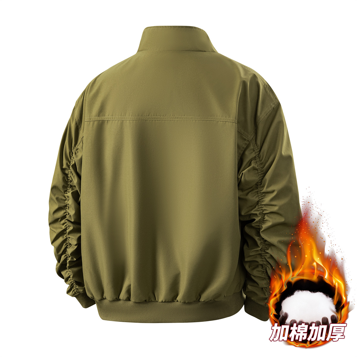 Chaqueta Acolchada para Hombre de Poliéster Cálida y Resistente al Desgaste para Uso Casual y Aire Libre