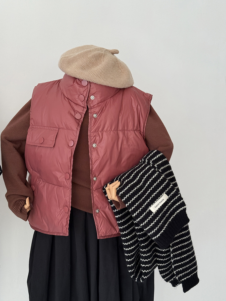 Ropa para Niños, Otoño e Invierno, Nuevo Estilo, Chaleco de Plumón para Niños, Cálido, Estilo Coreano, Chaleco de Plumón para Bebés, Estilo Invernal, Venta al por Mayor