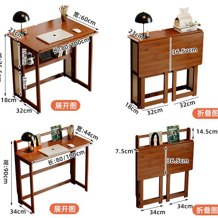 Mesa de estudio plegable dormitorio doméstico estudio de niños dormitorio de estudiantes escritorio de computadora dormitorio pequeño escritorio multifuncional