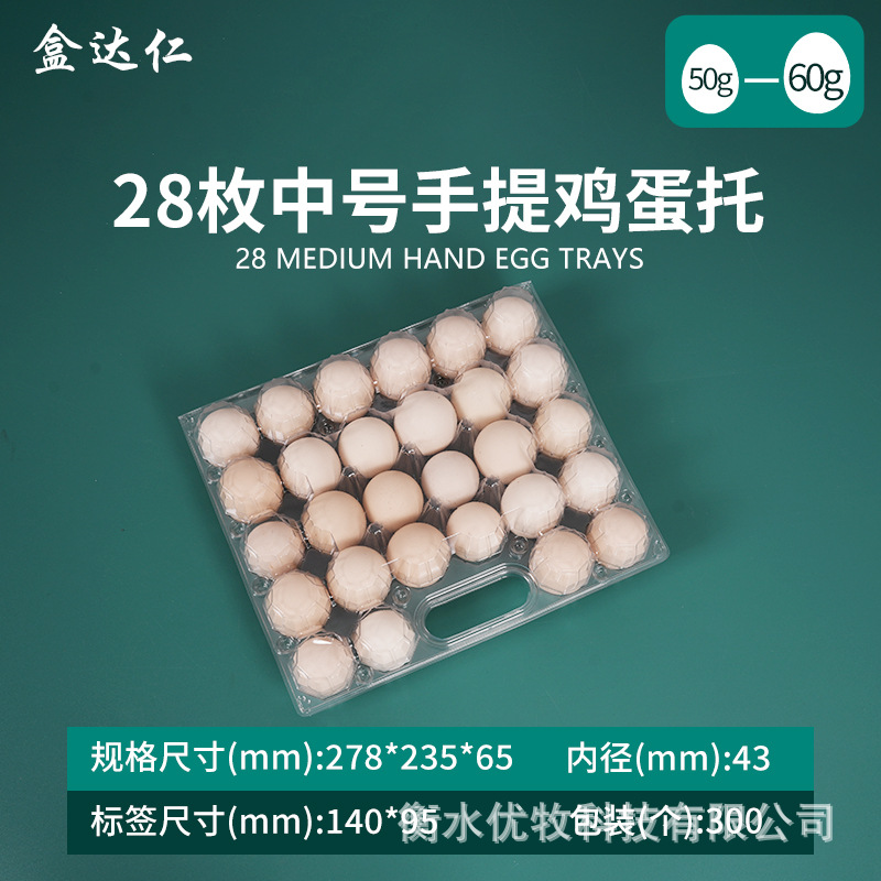 Bandeja de huevos de plástico desechable 28 piezas con hebilla con tapa a prueba de golpes transparente suelo huevo caja de embalaje fábrica directa envío gratuito